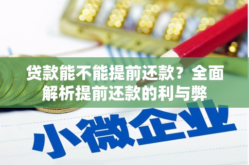 官渡贷款能不能提前还款？全面解析提前还款的利与弊