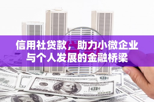 官渡信用社贷款，助力小微企业与个人发展的金融桥梁
