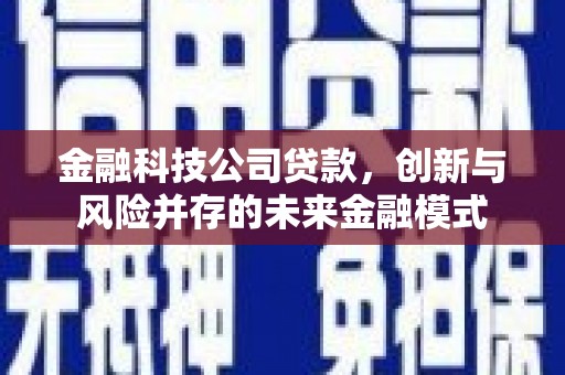 官渡金融科技公司贷款，创新与风险并存的未来金融模式
