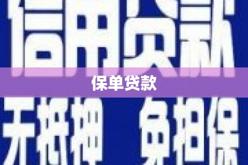 官渡保单贷款
