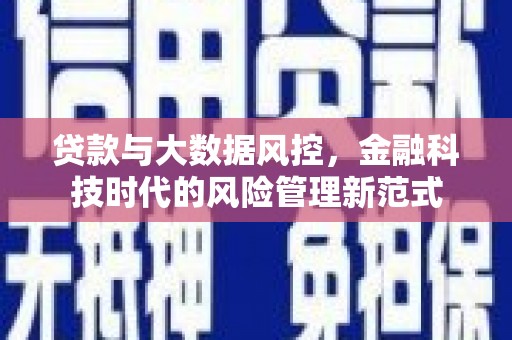 官渡贷款与大数据风控，金融科技时代的风险管理新范式