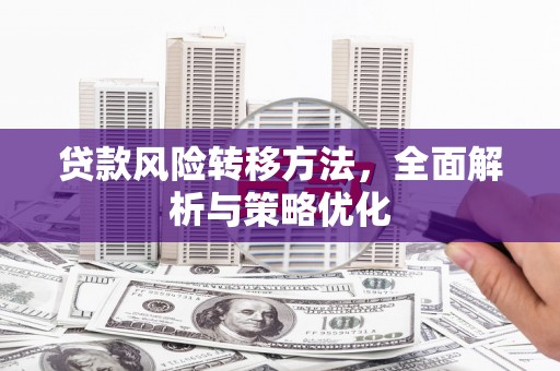官渡贷款风险转移方法，全面解析与策略优化