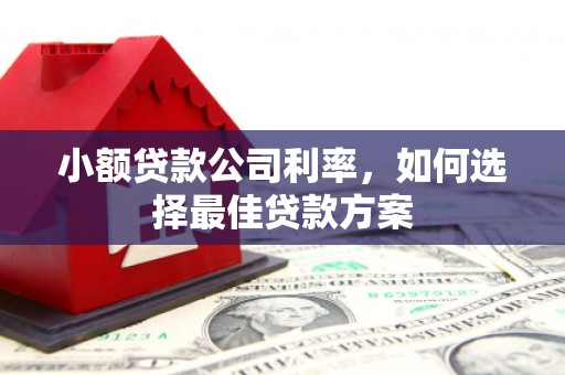 官渡小额贷款公司利率，如何选择最佳贷款方案