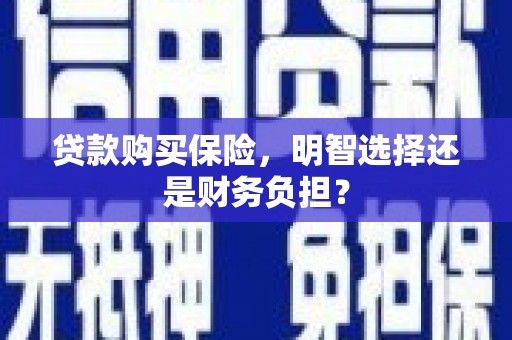 官渡贷款购买保险，明智选择还是财务负担？