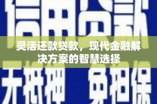 官渡灵活还款贷款，现代金融解决方案的智慧选择