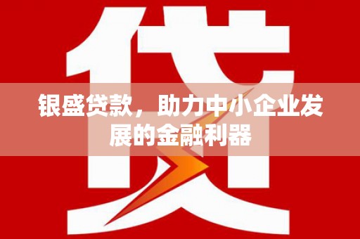 官渡银盛贷款，助力中小企业发展的金融利器