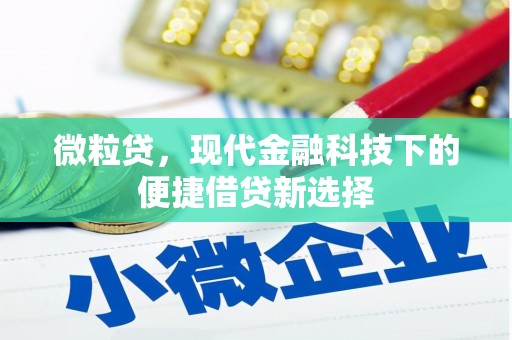 官渡微粒贷，现代金融科技下的便捷借贷新选择