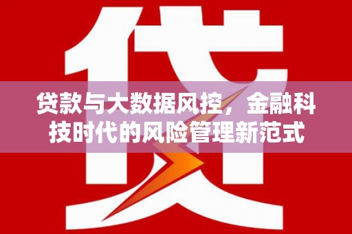 官渡贷款与大数据风控，金融科技时代的风险管理新范式