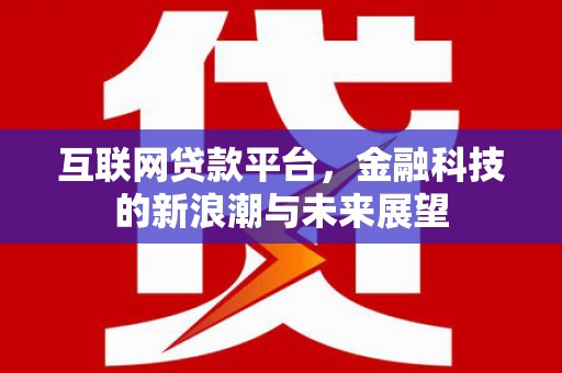 官渡互联网贷款平台，金融科技的新浪潮与未来展望