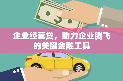 官渡企业经营贷，助力企业腾飞的关键金融工具