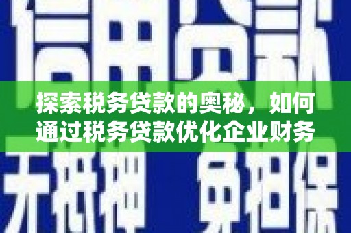 官渡探索税务贷款的奥秘，如何通过税务贷款优化企业财务