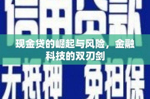 官渡现金贷的崛起与风险，金融科技的双刃剑