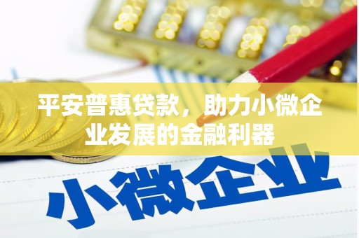官渡平安普惠贷款，助力小微企业发展的金融利器