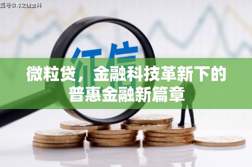 官渡微粒贷，金融科技革新下的普惠金融新篇章