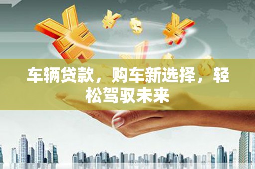 官渡车辆贷款，购车新选择，轻松驾驭未来