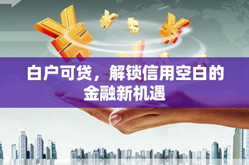 官渡白户可贷，解锁信用空白的金融新机遇