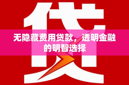 官渡无隐藏费用贷款，透明金融的明智选择